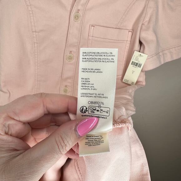 NWT Anthropologie Pilcro The Kit Utility Denim Short Sleeve Romper Playsuit 2 - Picture 7 of 14